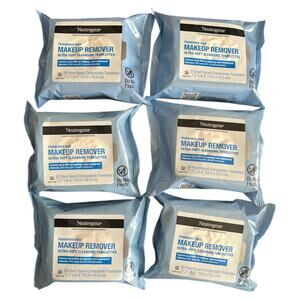 Lot 6 Neutrogena Makeup Remover Fragrance Free, 25CT